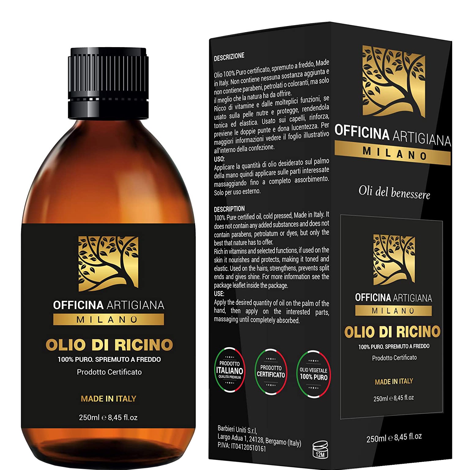 Officina Artigiana Pure Certified Castor Oil - 1.1 - OA-11354