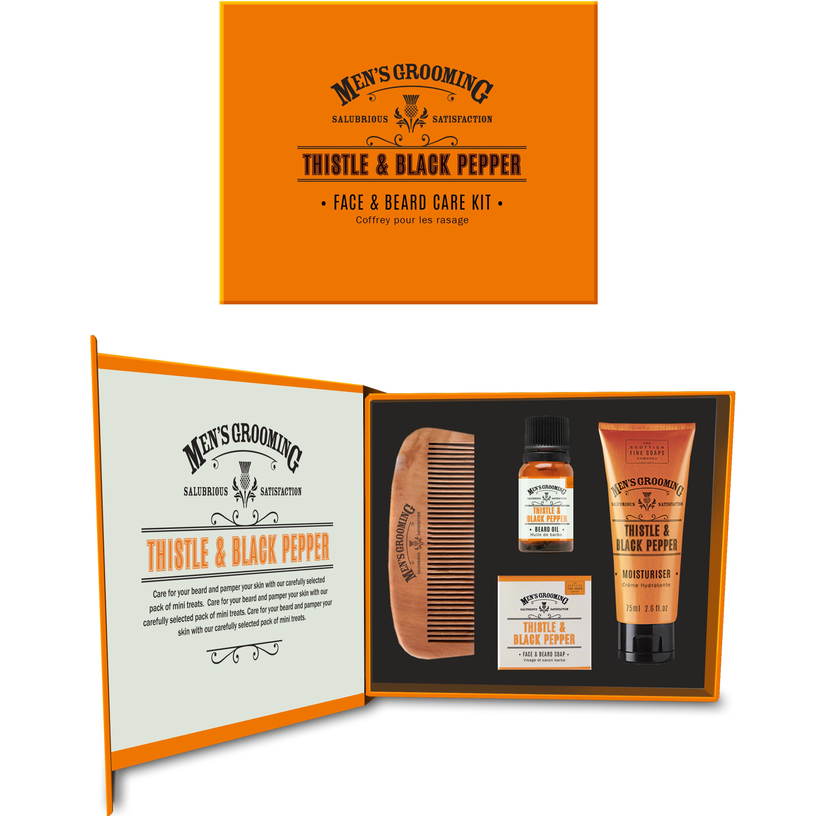 Scottish Fine Soaps Face en Beard care kit Thristle en Black Pepper - 4.1 - A01811