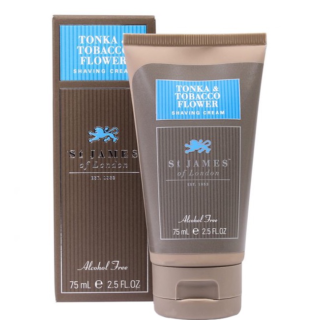St James of London shaving cream travel Tonka en Tobacco Flower - 1.1 - SJ-8501