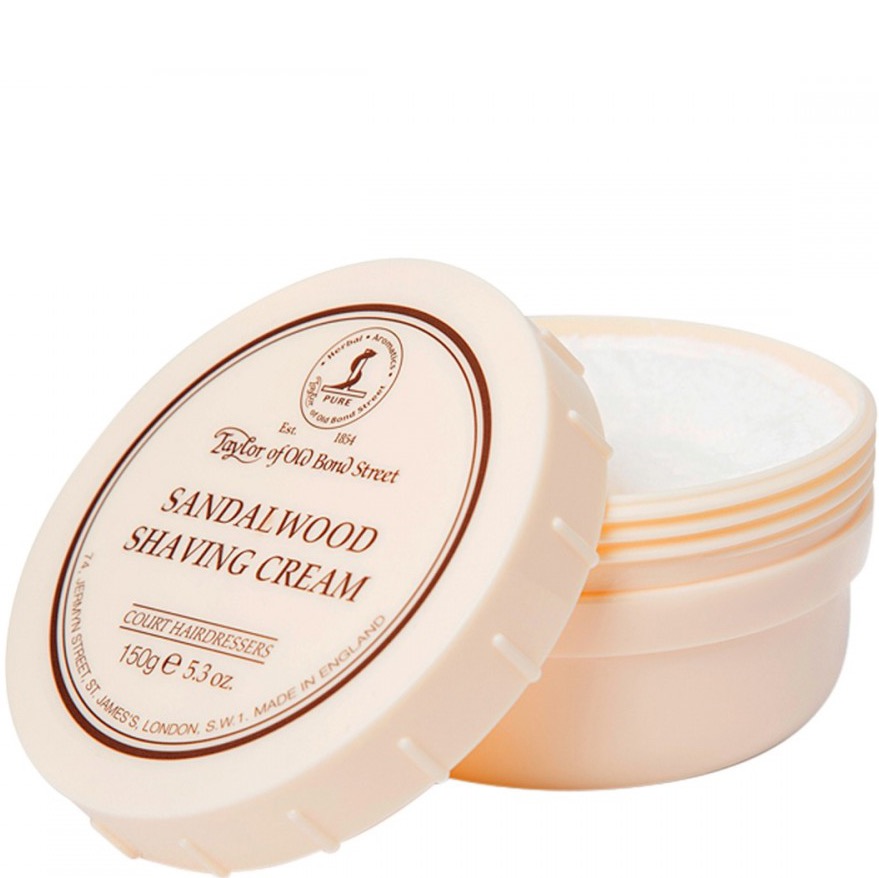 Taylor of Old Bond Street Scheercrème Sandalwood 150gram - 1.2 - 01001 Taylor of Old Bond Street Scheercrème Sandalwood 150gram - 1.2 - 01001