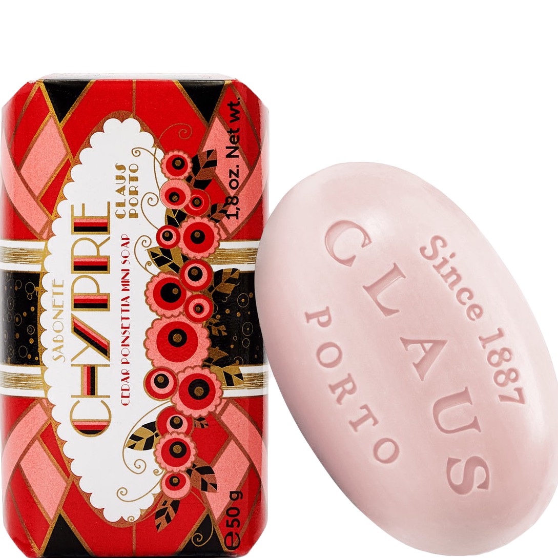 Claus Porto Soap Bar Chypre Cedar Poinsettia 150g - 1.1 - CP-SP024