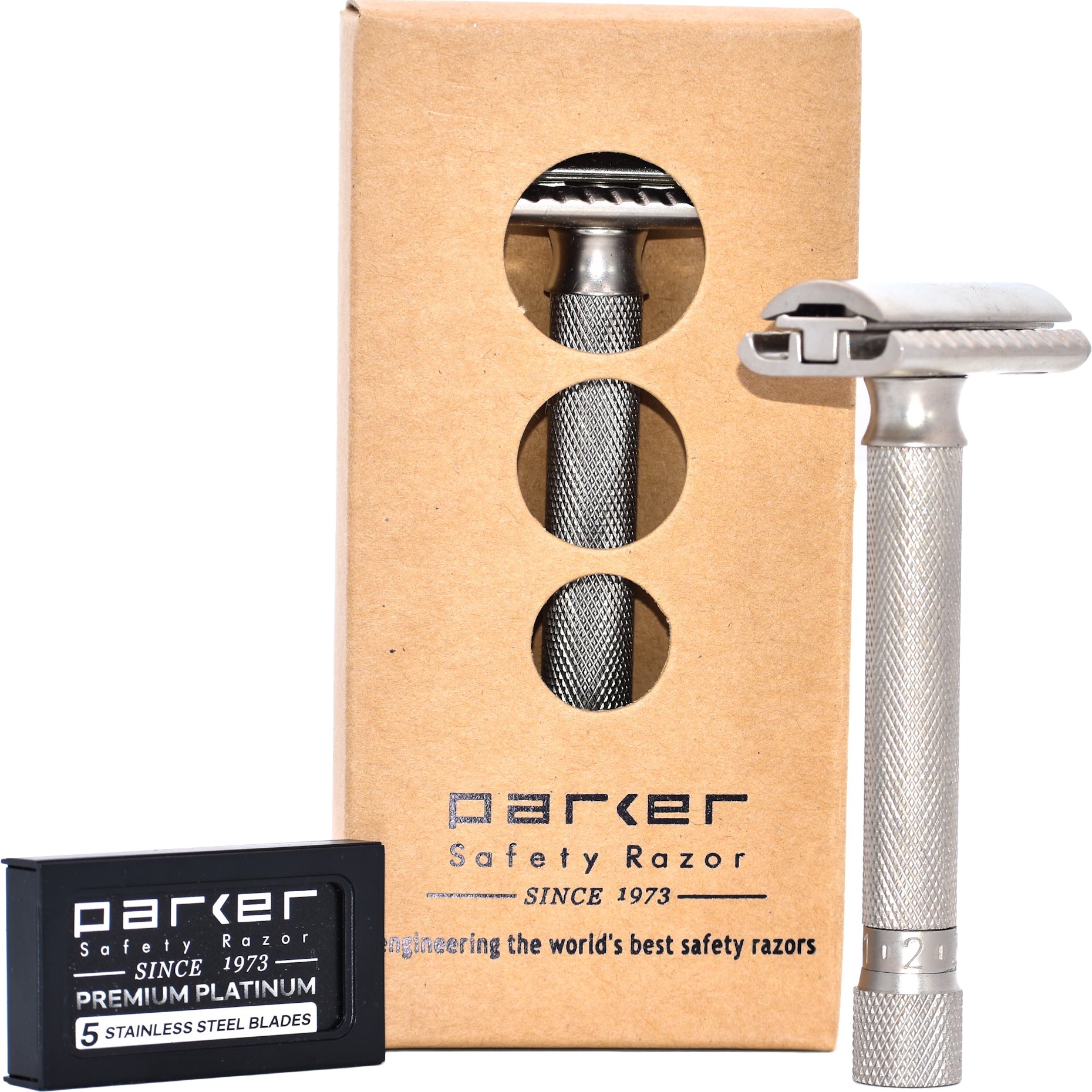 Parker Safety Razor Variant Adjustable Satin Chrome - 2.1 - PA-VAR-SC