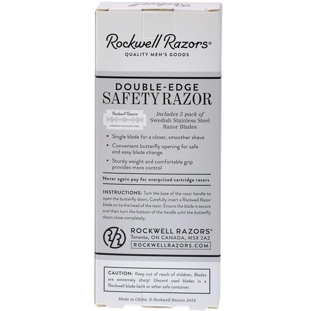 Rockwell Razors Safety Razor R1 White Chrome - 2.2 - RR-R1-WC