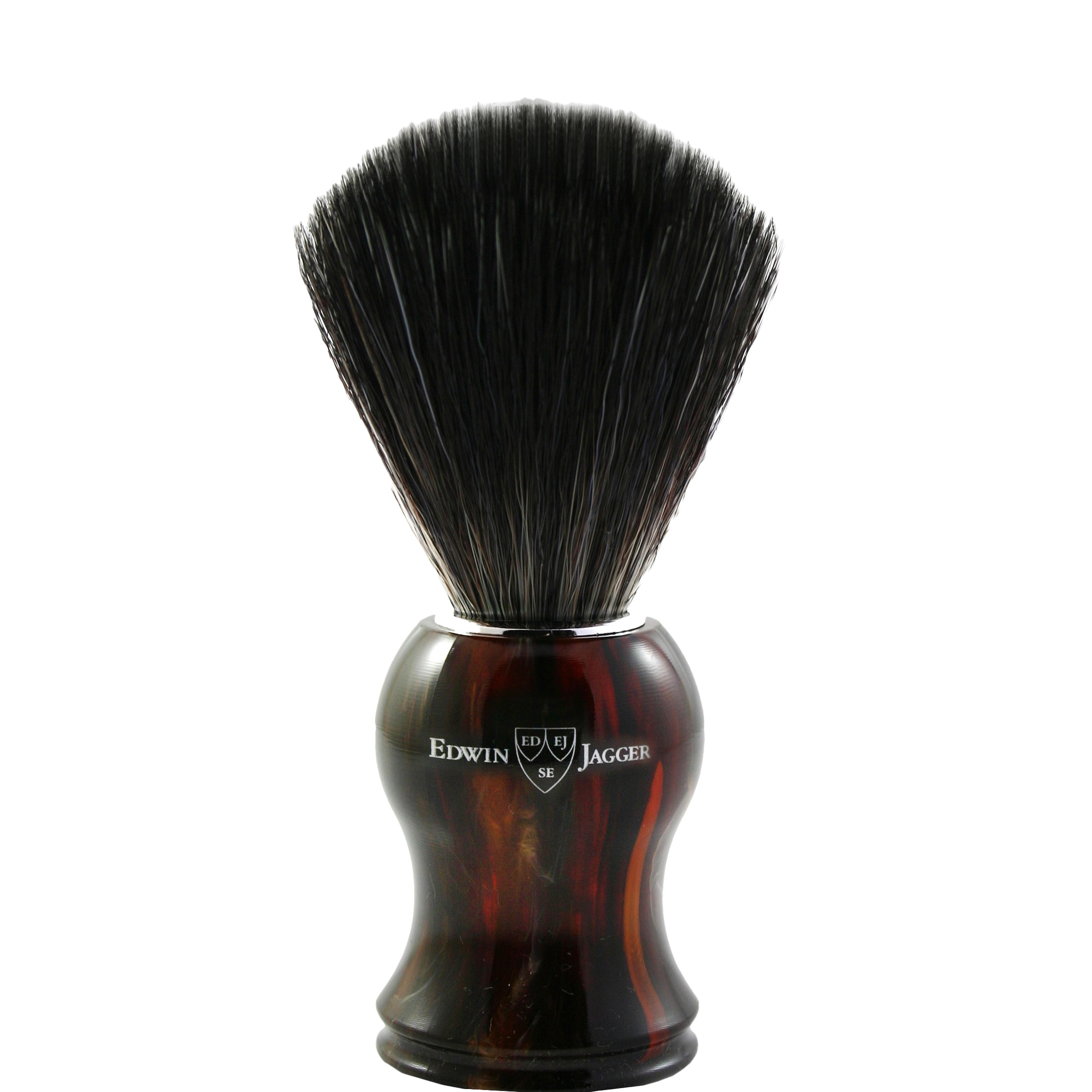 Edwin Jagger Scheerkwast Basic Black Fibre hoornbruin - 1.1 - EJ-21P33