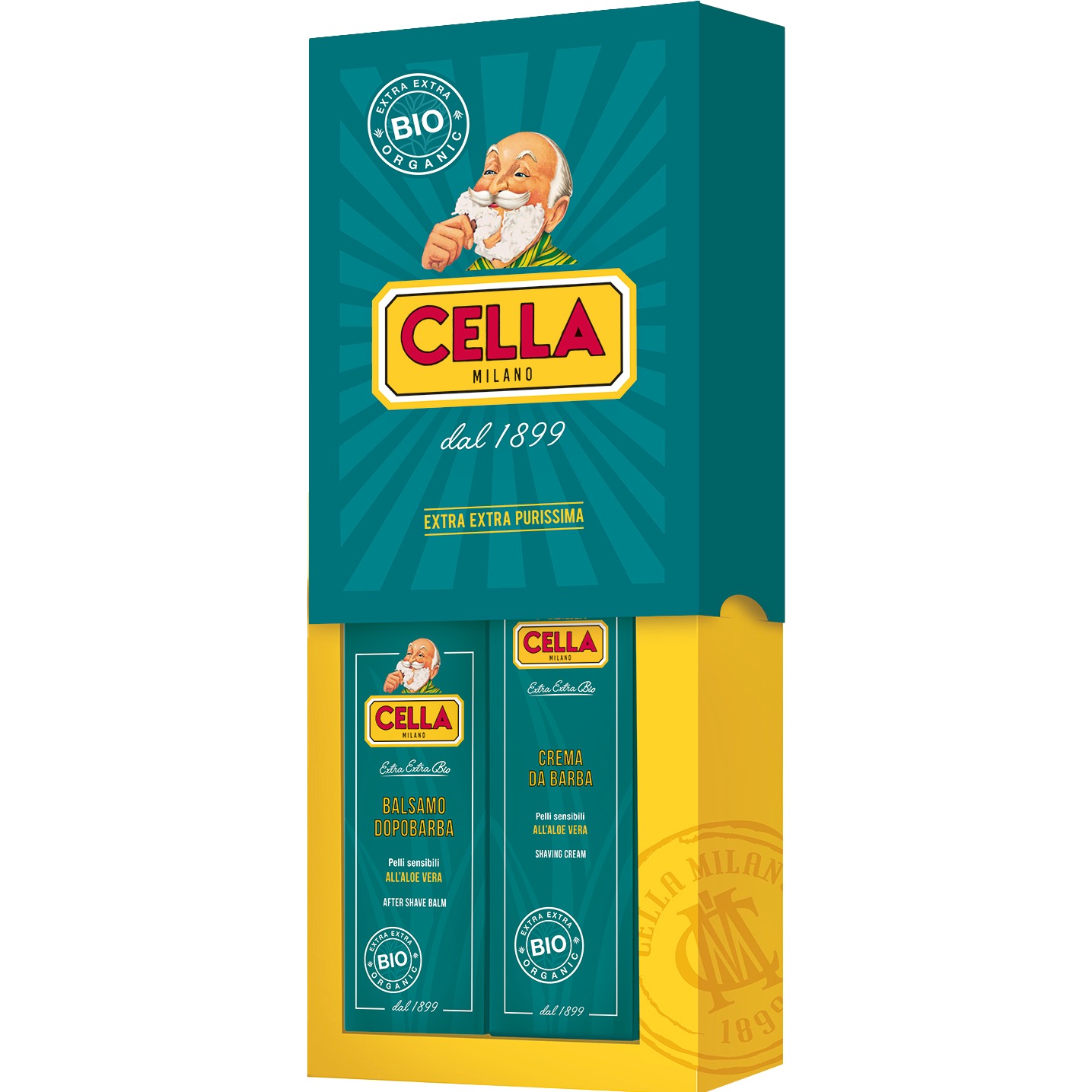 Cella Milano Cadeauset Scheercreme Aftershave balsem Bio - 1.1 - CM-57094