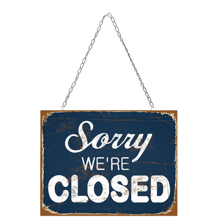 Sign Sorry We Are Closed - 1.1 - CY-022