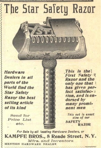 Scheersalon informatie - Geschiedenis Safety Razor - advertentie van vroeger Scheersalon informatie - Geschiedenis Safety Razor - advertentie van vroeger