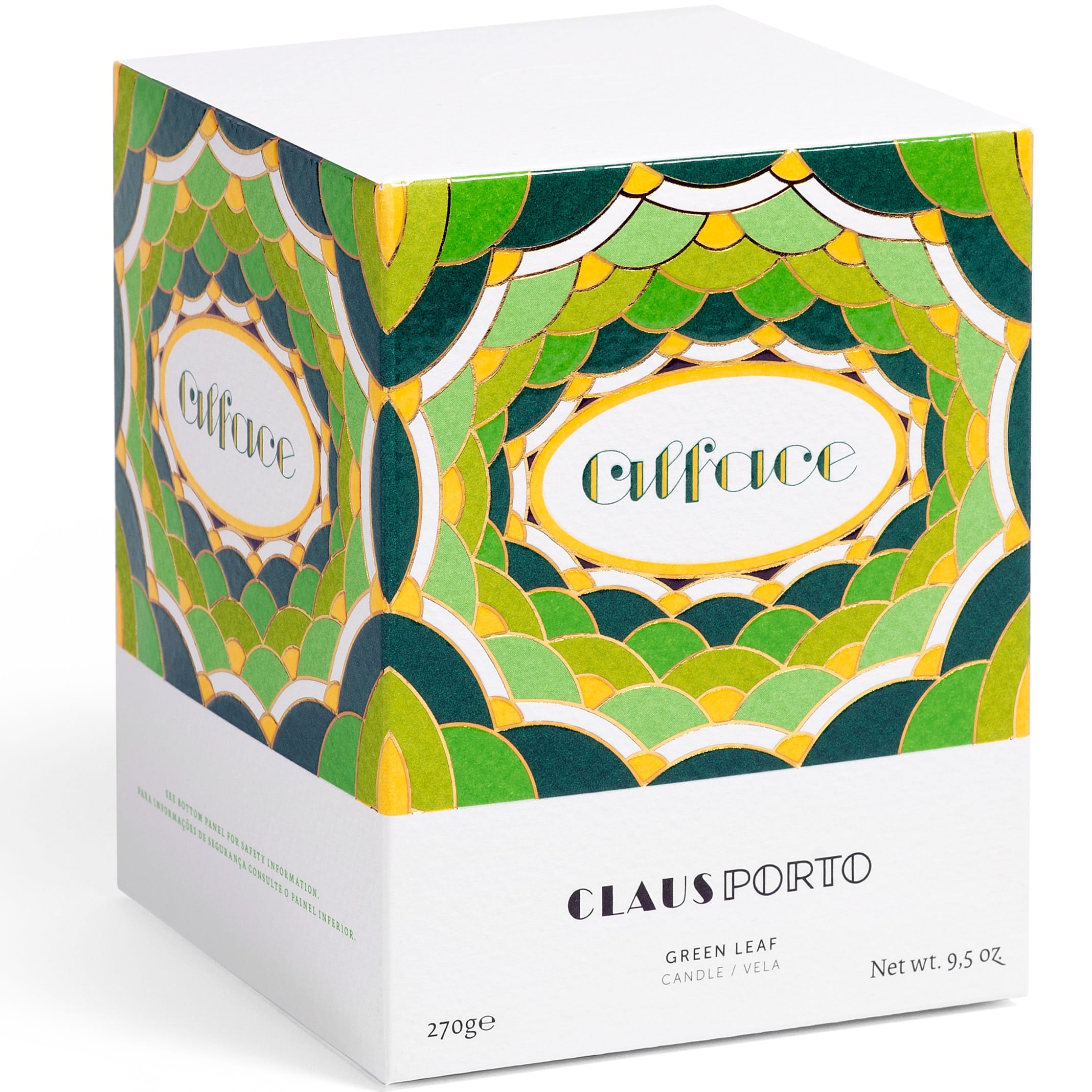 Claus Porto Geurkaars Deco Collectie Alface Green Leaf - 1.3 - CP-VA005