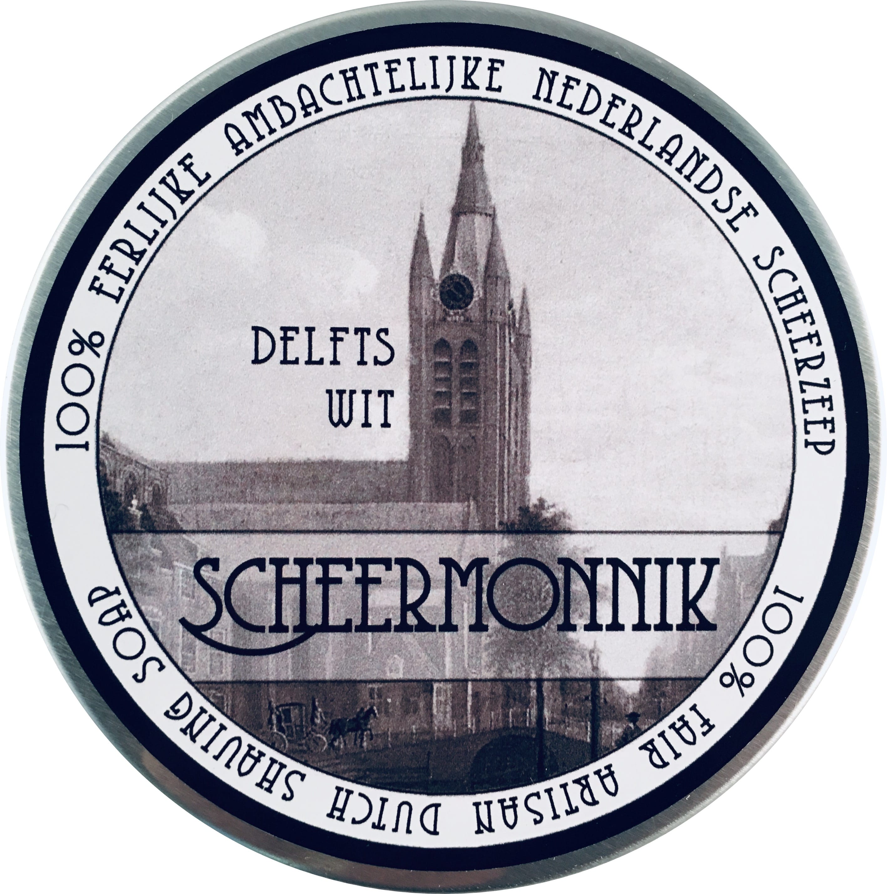 Scheermonnik Scheerzeep Traditional Delfts Wit 75g - 1.1 - SCH-DW