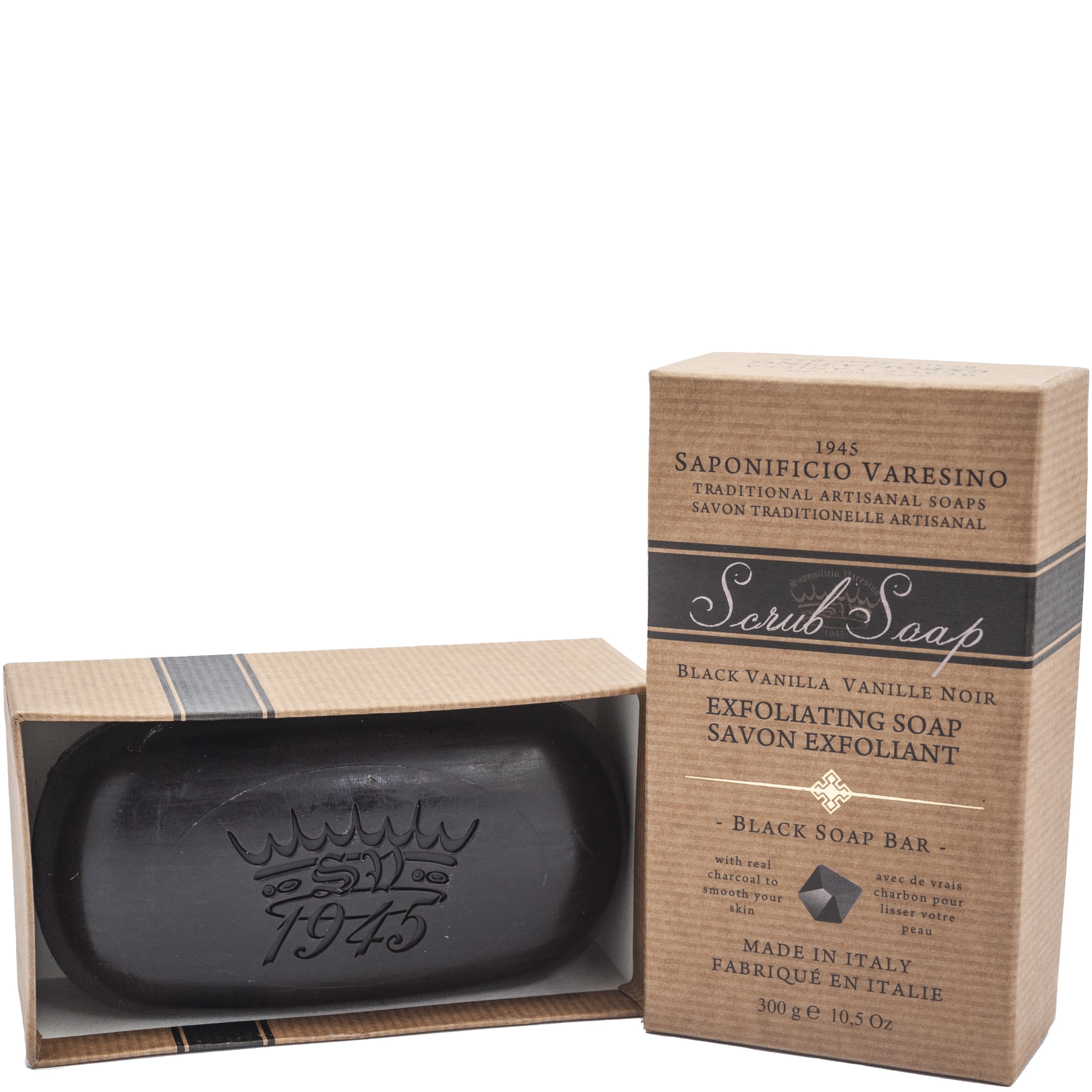 Saponificio Varesino Hand- en Body Scrub Soap Charcoal 300g - 1.1 - SV-S1164V