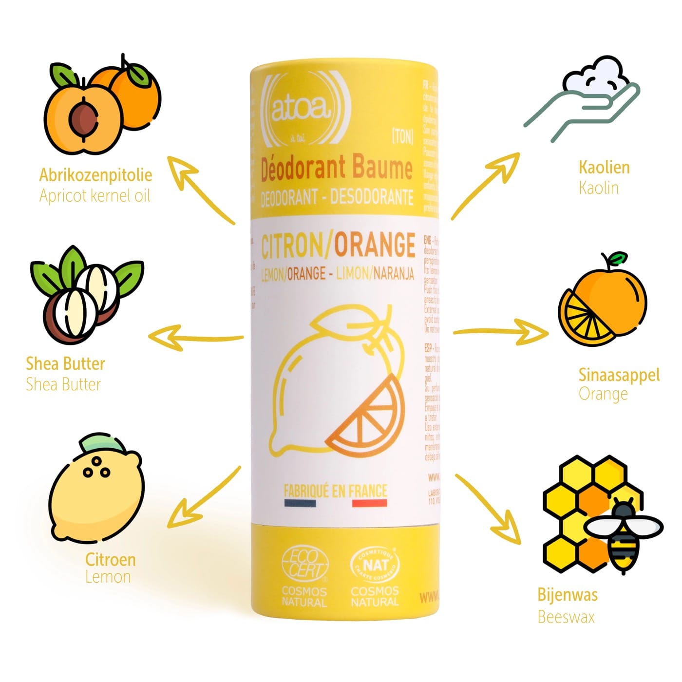 Balsem Deodorant Stick Atoa - Citrus