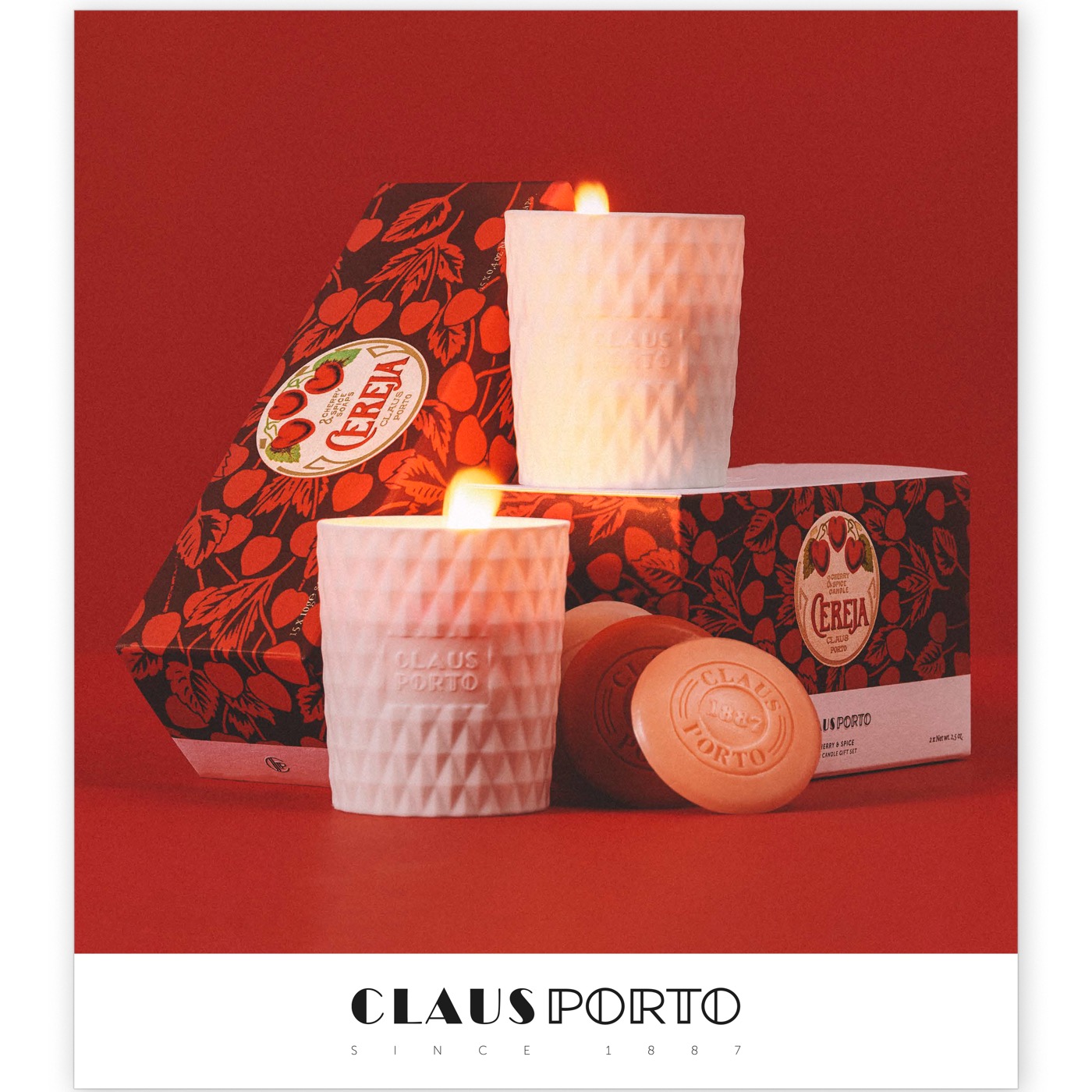 Claus Porto Showcard Cereja