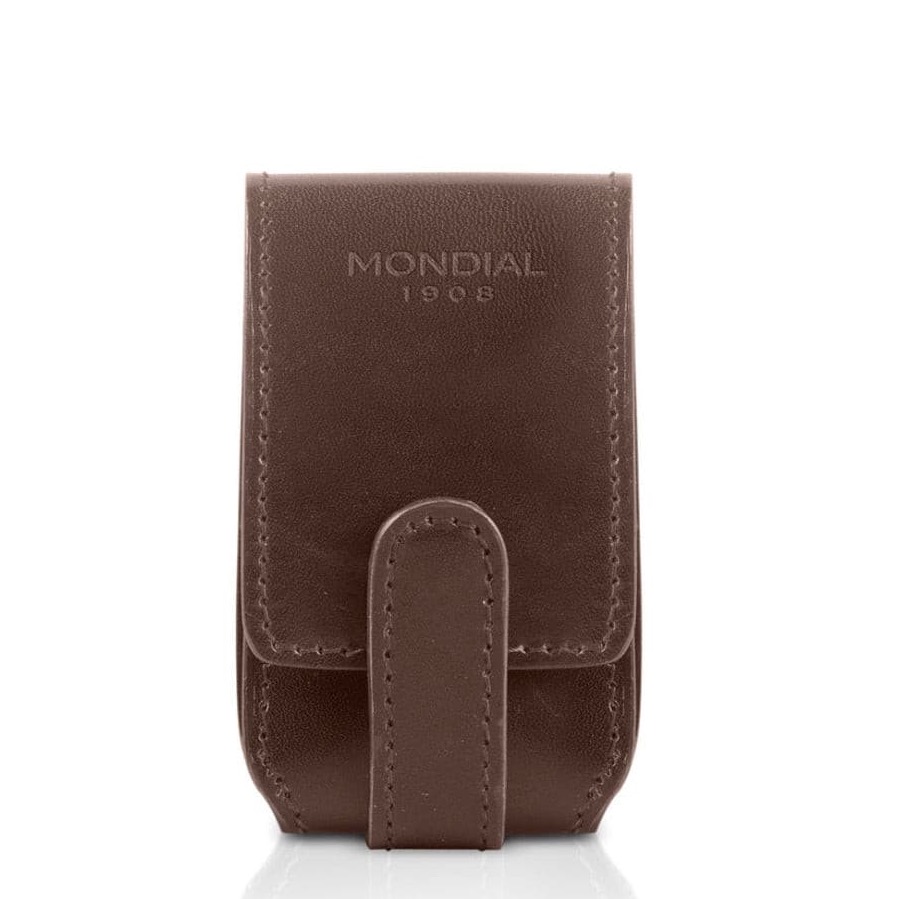 Scheer- & manicureset  - Mach3 - donkerbruin leder