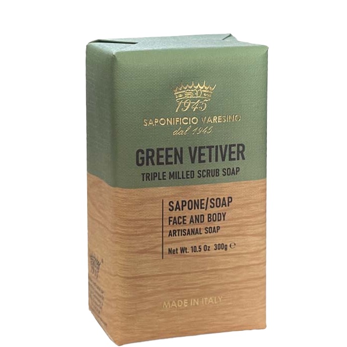 Scrub Soap Bar Hand, Face & Body –  Green Vetiver 