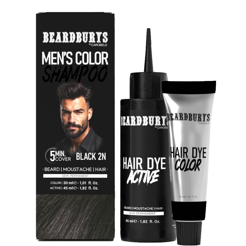 Kleurshampoo 2N - Zwart - voor haar, baard en snor