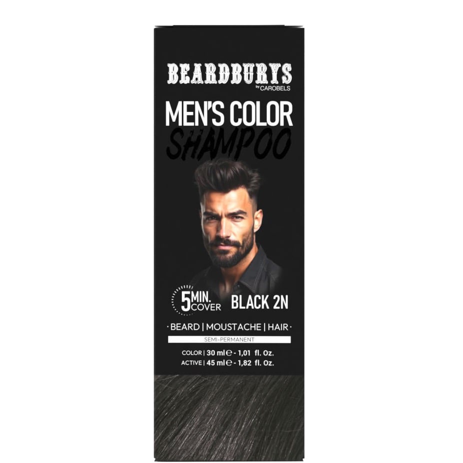 Kleurshampoo 2N - Zwart - voor haar, baard en snor