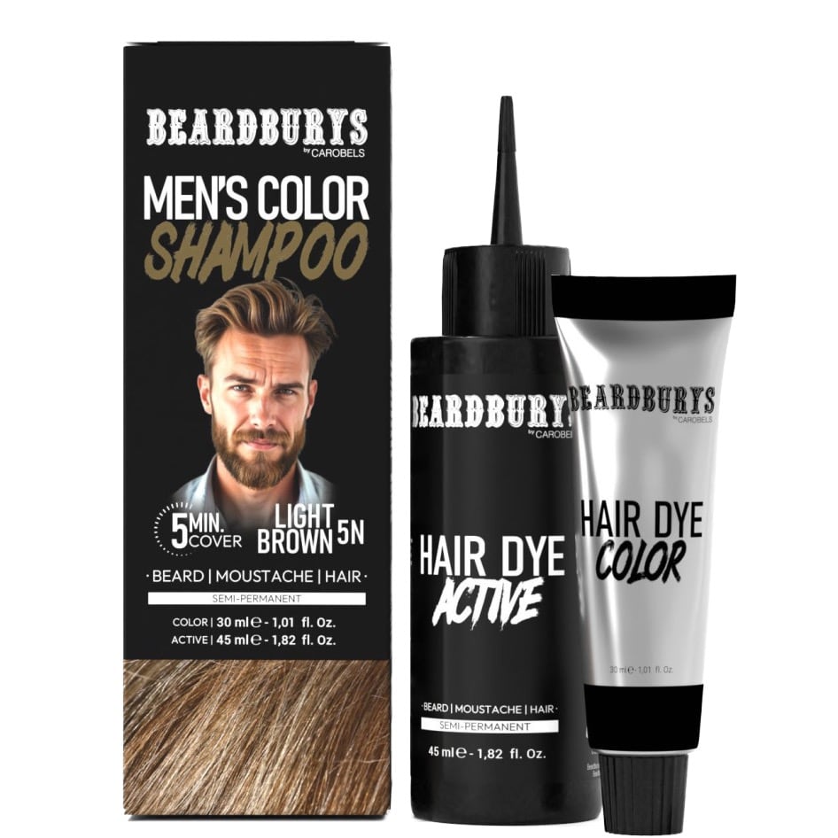 Kleurshampoo 5N - Licht Bruin - voor haar, baard en snor