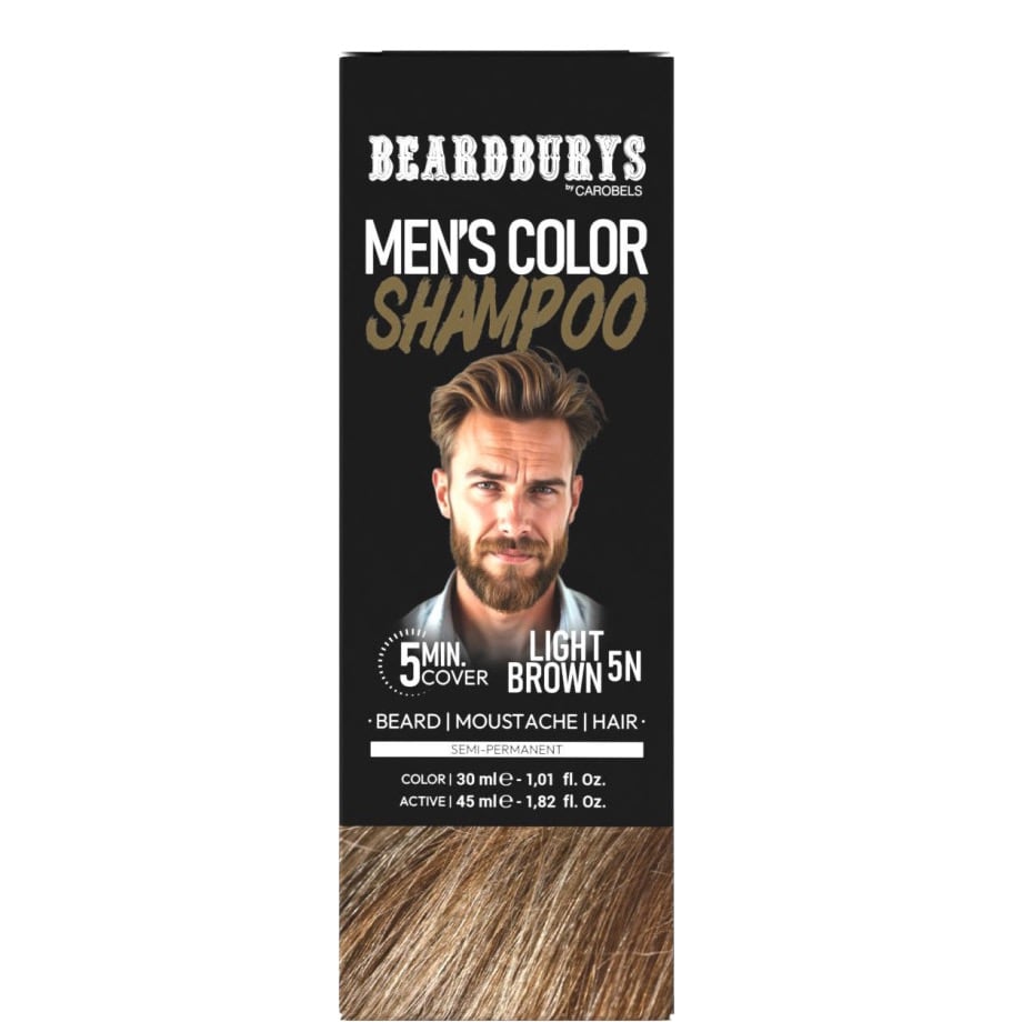 Kleurshampoo 5N - Licht Bruin - voor haar, baard en snor