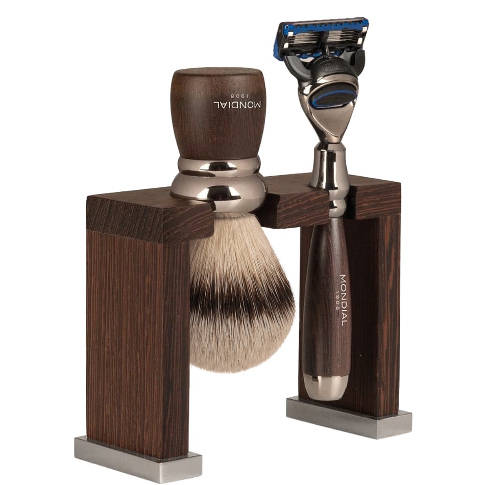 Prestige Scheerset Fusion - Silvertip Dashaar - Wengé 